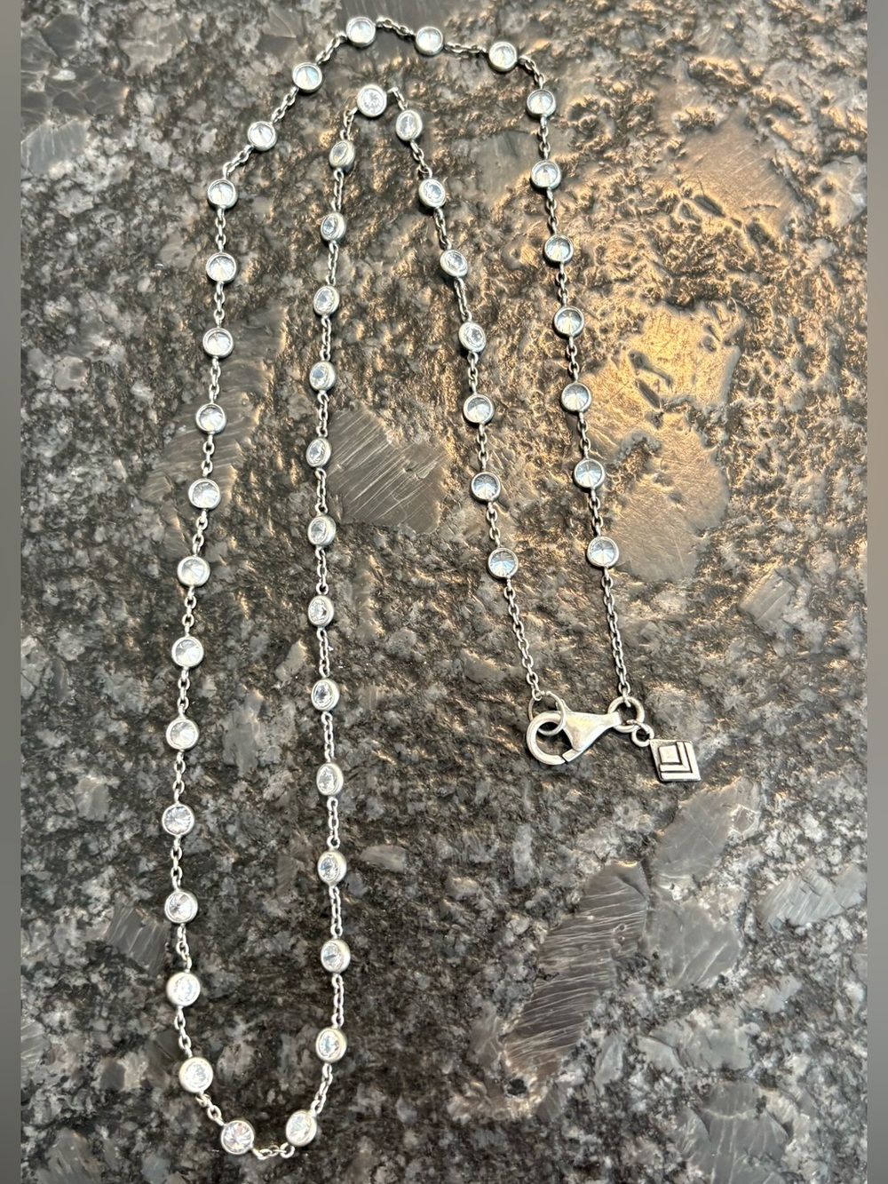 Silpada 925 Sterling Silver Cubic Zirconia ‘Raindrop’ 22” Necklace N1962